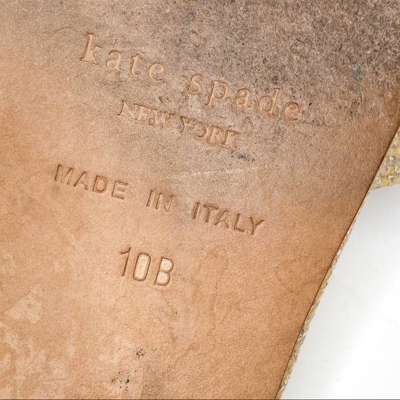 kate spade gold mules